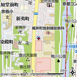 梶井町パーキング周辺の地図