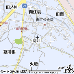 愛知県大府市長草町向江周辺の地図