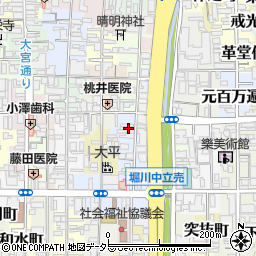 京都府京都市上京区福大明神町周辺の地図