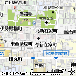 京都府京都市上京区南新在家町周辺の地図