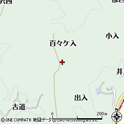 愛知県豊田市長沢町百々ケ入周辺の地図