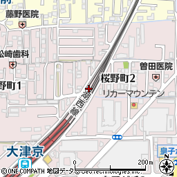 丸善管工器材株式会社　大津営業所周辺の地図