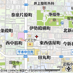 京都府京都市上京区伊勢殿構町周辺の地図
