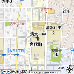 静岡県静岡市清水区宮代町周辺の地図