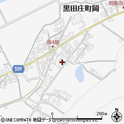 兵庫県西脇市黒田庄町岡1079-10周辺の地図