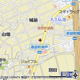 愛知県刈谷市泉田町城前143周辺の地図