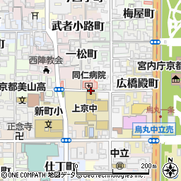 京都府京都市上京区東日野殿町周辺の地図