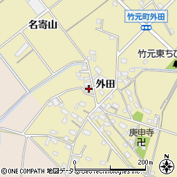 愛知県豊田市竹元町外田87周辺の地図