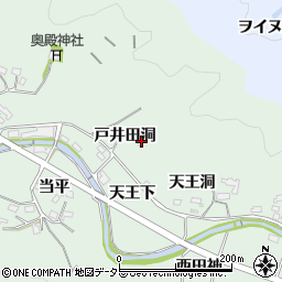 愛知県岡崎市奥殿町（戸井田洞）周辺の地図