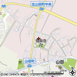 滋賀県草津市北山田町96周辺の地図