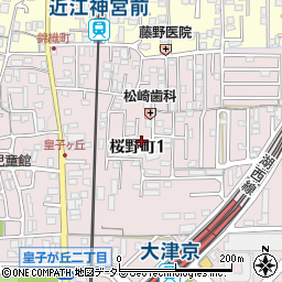 滋賀県大津市桜野町1丁目9-2周辺の地図