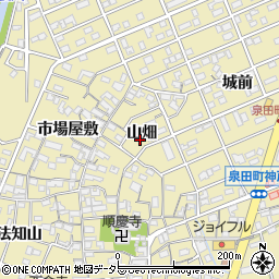 愛知県刈谷市泉田町山畑周辺の地図