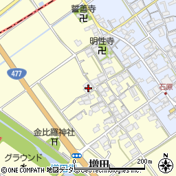 滋賀県蒲生郡日野町増田165周辺の地図