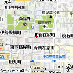 京都府京都市上京区北新在家町周辺の地図