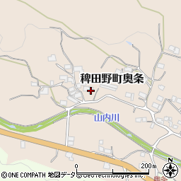 京都府亀岡市稗田野町奥条西垣内周辺の地図