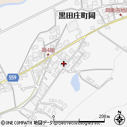 兵庫県西脇市黒田庄町岡1079-7周辺の地図