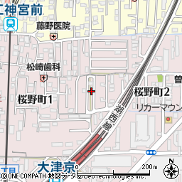 滋賀県大津市桜野町1丁目4-65周辺の地図