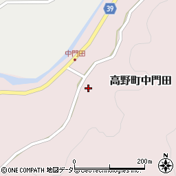 広島県庄原市高野町中門田221周辺の地図