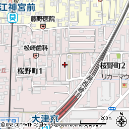 滋賀県大津市桜野町1丁目4-54周辺の地図