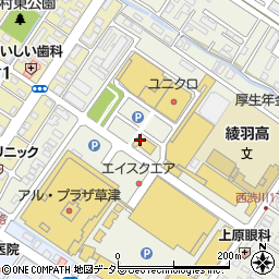 カプリチョーザ 草津エイスクエア店周辺の地図