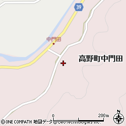 大坂リンゴ園周辺の地図
