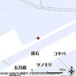 愛知県豊田市下山田代町孫石周辺の地図