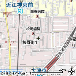 滋賀県大津市桜野町1丁目8-20周辺の地図