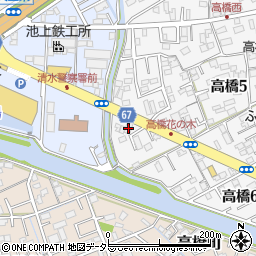 有限会社松永石材　清水店周辺の地図