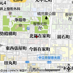 京都府京都市上京区北新在家町316周辺の地図