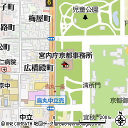 宮内庁　京都事務所京都大宮御所周辺の地図
