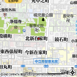 京都府京都市上京区北新在家町320周辺の地図