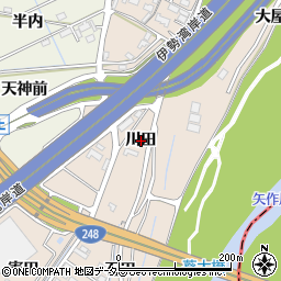 愛知県豊田市渡刈町川田周辺の地図