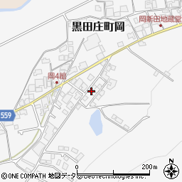 兵庫県西脇市黒田庄町岡1079周辺の地図