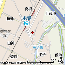 愛知県豊田市永覚町高根83-1周辺の地図