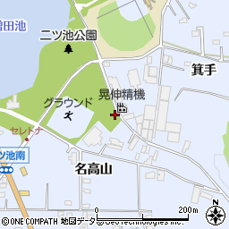 愛知県大府市横根町名高山75周辺の地図