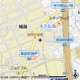愛知県刈谷市泉田町城前178周辺の地図