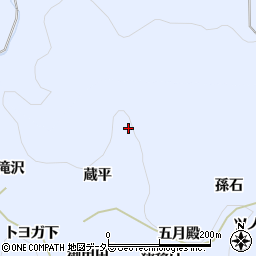 愛知県豊田市下山田代町蔵平周辺の地図