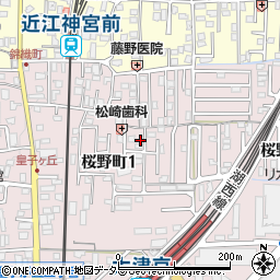 滋賀県大津市桜野町1丁目8-19周辺の地図