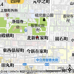 京都府京都市上京区北新在家町318周辺の地図