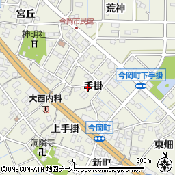 愛知県刈谷市今岡町手掛周辺の地図