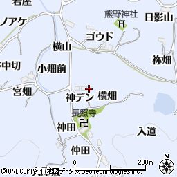愛知県豊田市下山田代町神デン周辺の地図