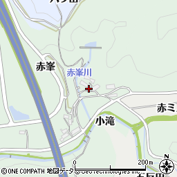 愛知県岡崎市奥殿町赤峯周辺の地図
