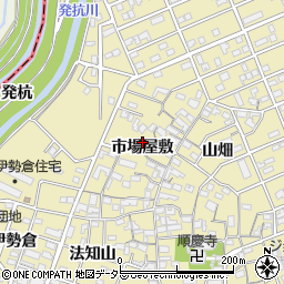 愛知県刈谷市泉田町（市場屋敷）周辺の地図