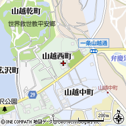 京都府京都市右京区山越西町4周辺の地図