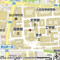京都大学　法経済学部本館周辺の地図
