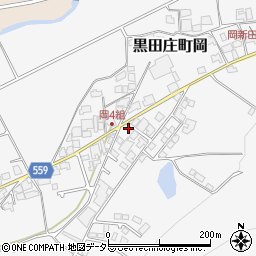 兵庫県西脇市黒田庄町岡1079-27周辺の地図