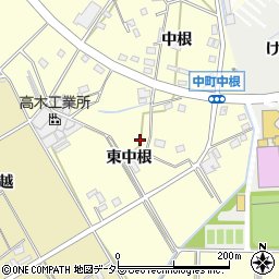 愛知県豊田市中町東中根周辺の地図