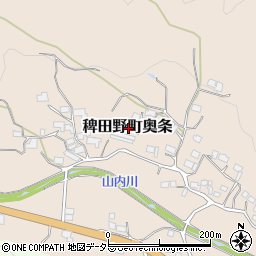 京都府亀岡市稗田野町奥条周辺の地図
