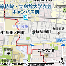 京都府京都市北区等持院南町周辺の地図