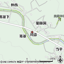 愛知県岡崎市奥殿町川添周辺の地図